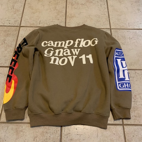 RARE Kids See Ghosts x Camp Flog Gnaw "Lucky Me! I See Ghosts" Sweatshirt Medium - Picture 4 of 6